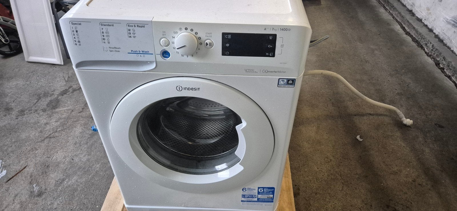 Indesit wasmachine - 8kg, 1400 toeren, energiezuinig, Ophalen, Zo goed als nieuw