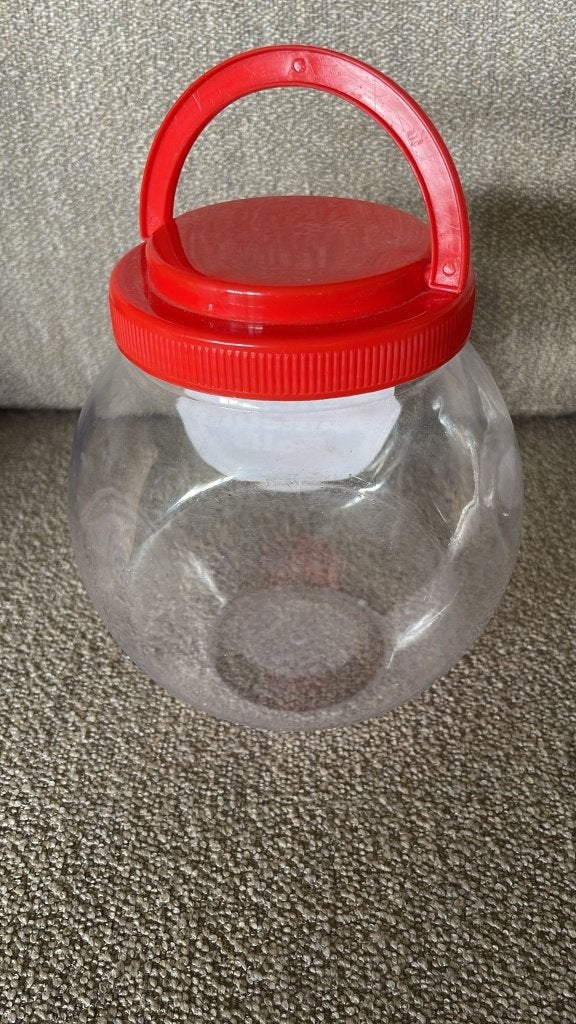 Plastic pot met deksel, Overige typen, Ophalen of Verzenden, Gebruikt, Kunststof