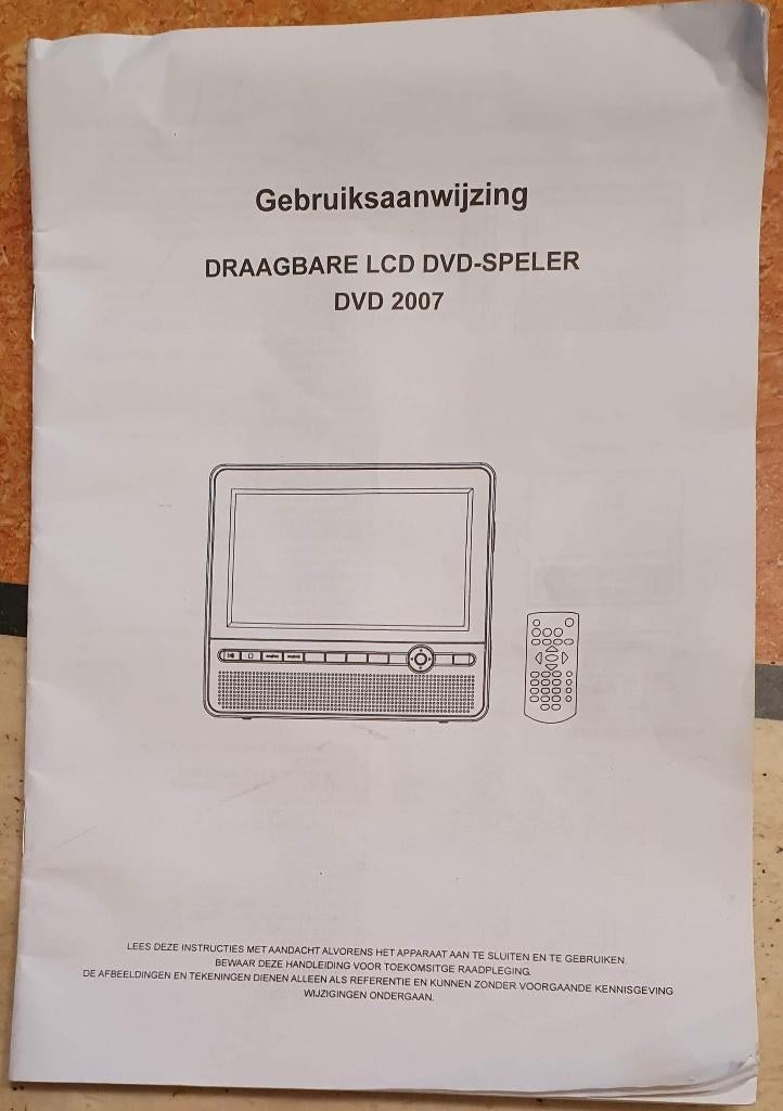 Draagbare LCD DVD Speler DVD2007, Audio, Tv en Foto, Dvd-spelers, Zo goed als nieuw, Dvd-speler, Overige merken, Draagbaar, Ophalen of Verzenden