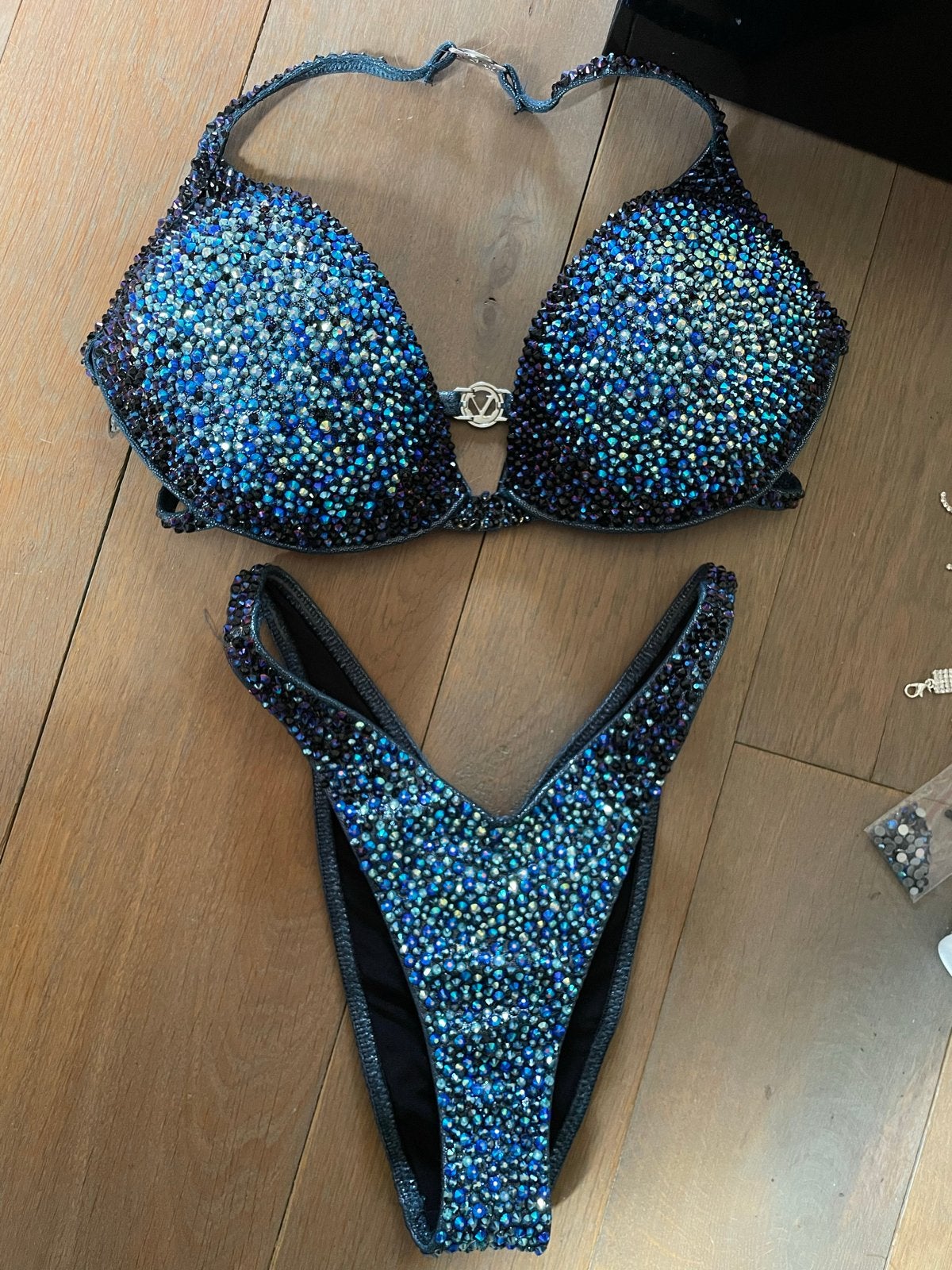 Wedstrijdbikini/Bikinifitness/Bodybuilding - Donkerblauw, Ophalen, Zo goed als nieuw, Blauw, Bikini