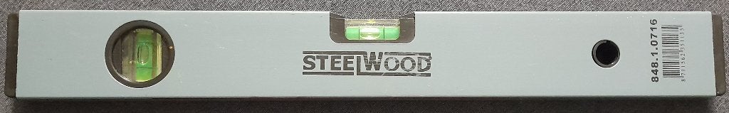 Steelwood Aluminium Waterpas 40 cm, Ophalen of Verzenden, Gebruikt, Overige meters