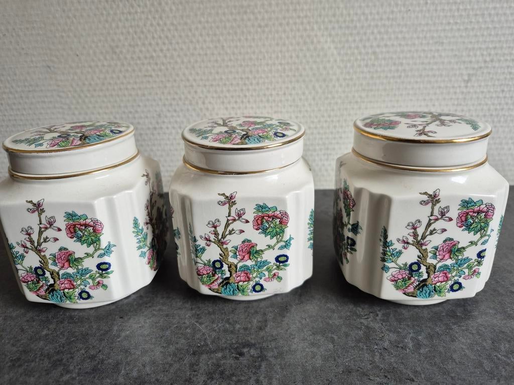 Set van 3 Sadler D.E theebusjes met bloemmotief, Ophalen of Verzenden