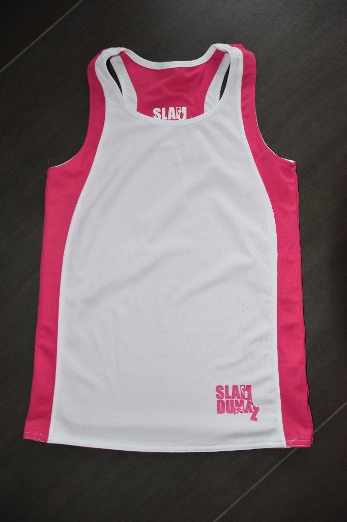 Wit/roze singlet Slamz Dunkz, Ophalen of Verzenden, Nieuw, Kleding