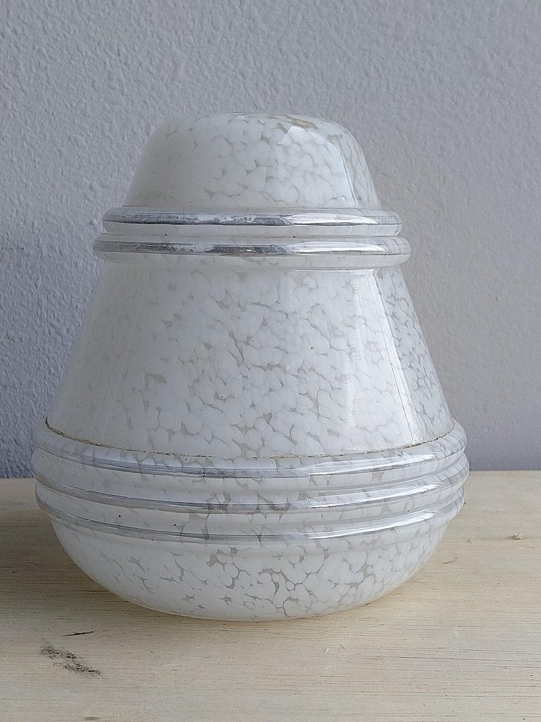 Art Deco lampenkap wit Clichy glas jaren 30, Ophalen of Verzenden