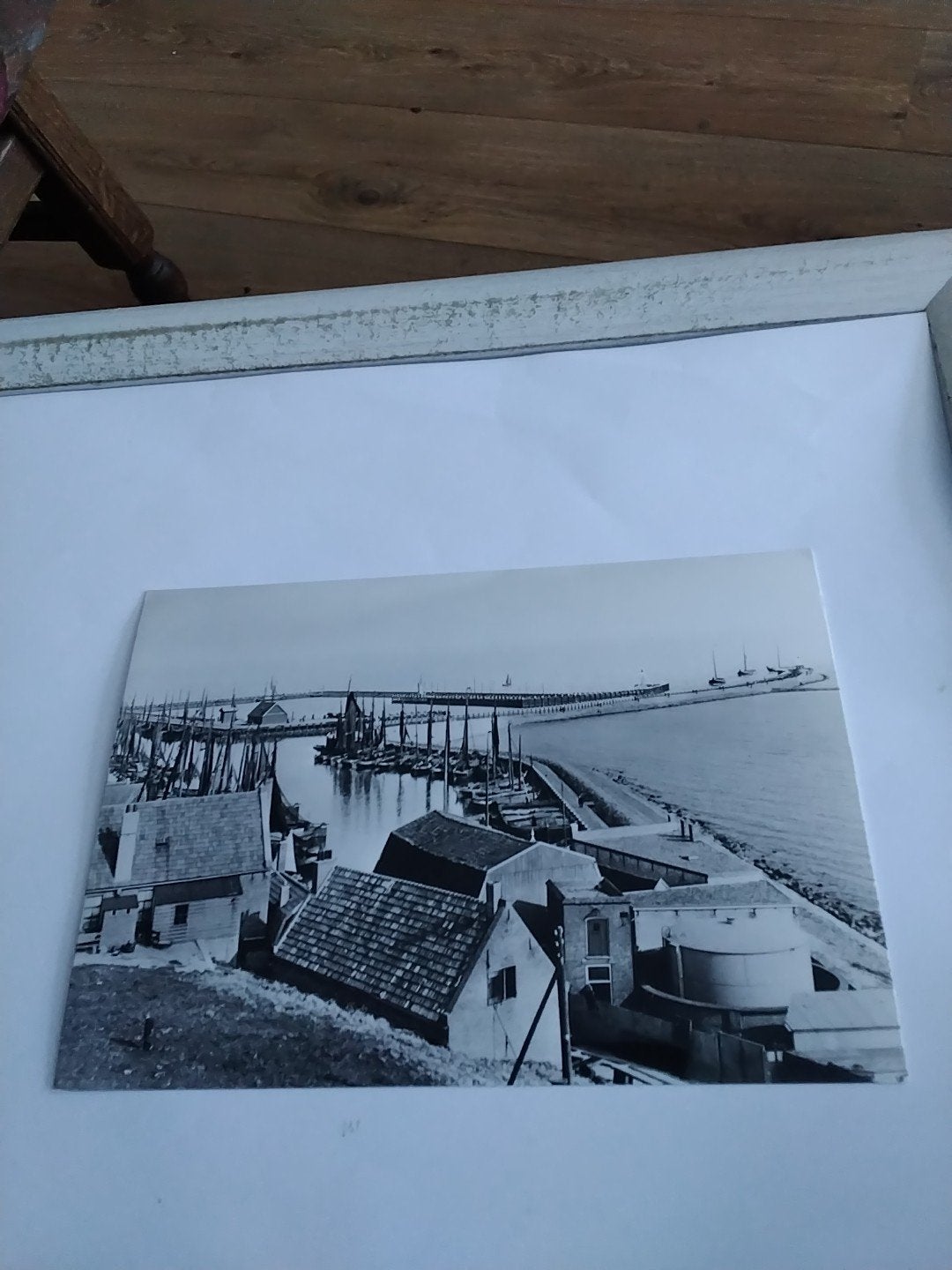 Oude foto Urk haven vanaf de vuurtoren, Ophalen of Verzenden