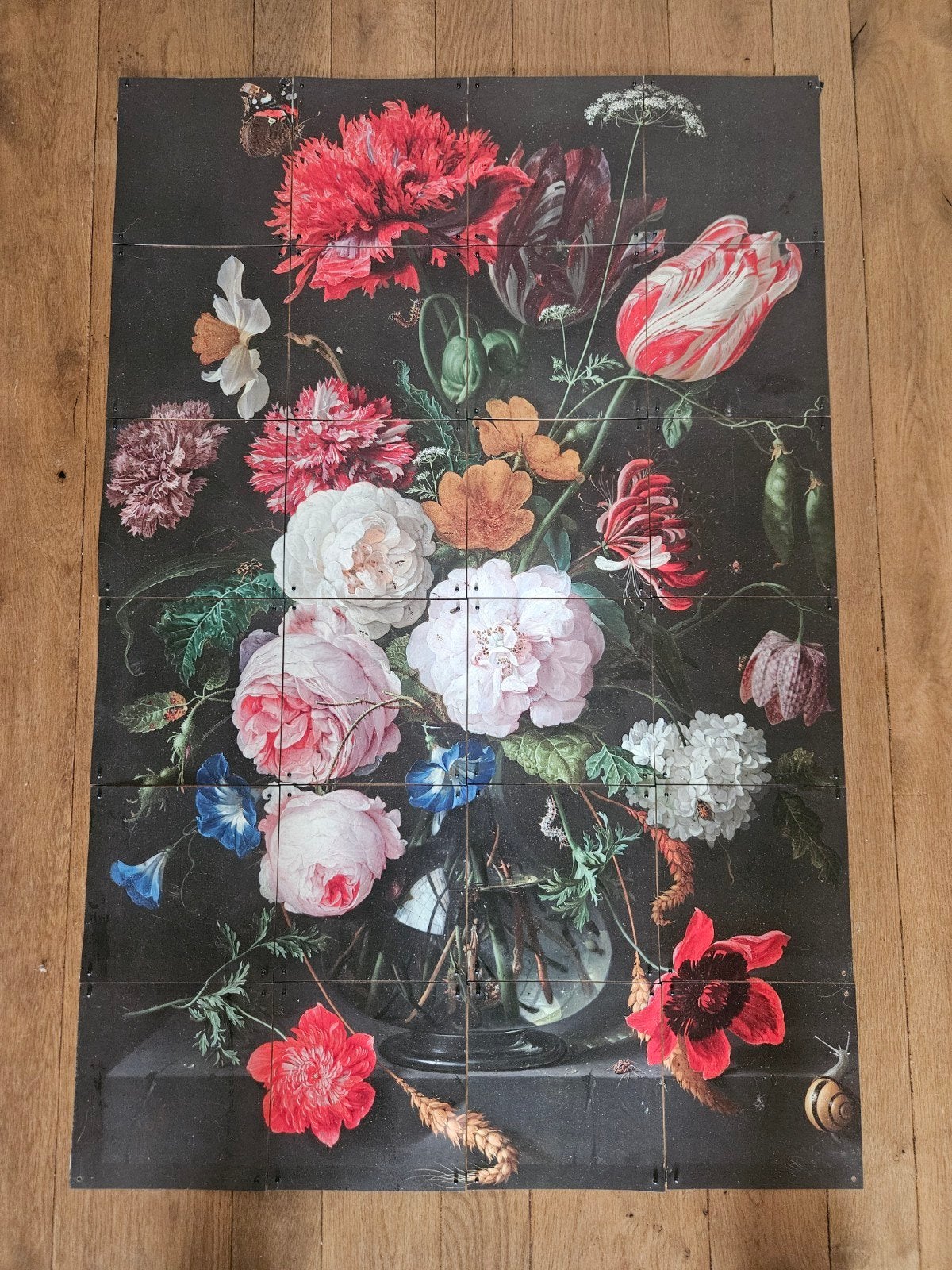 IXXI Wanddecoratie Bloemenstilleven Jan van Huysum, Meerkleurig, Papier/karton, Klassiek, Ophalen of Verzenden
