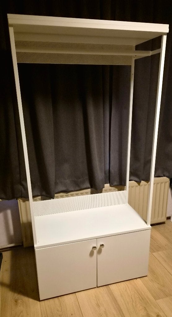 IKEA Platsa: Witte kledingkast/garderoberek (80x40x160), Ophalen, 50 tot 100 cm, Zo goed als nieuw, Modern
