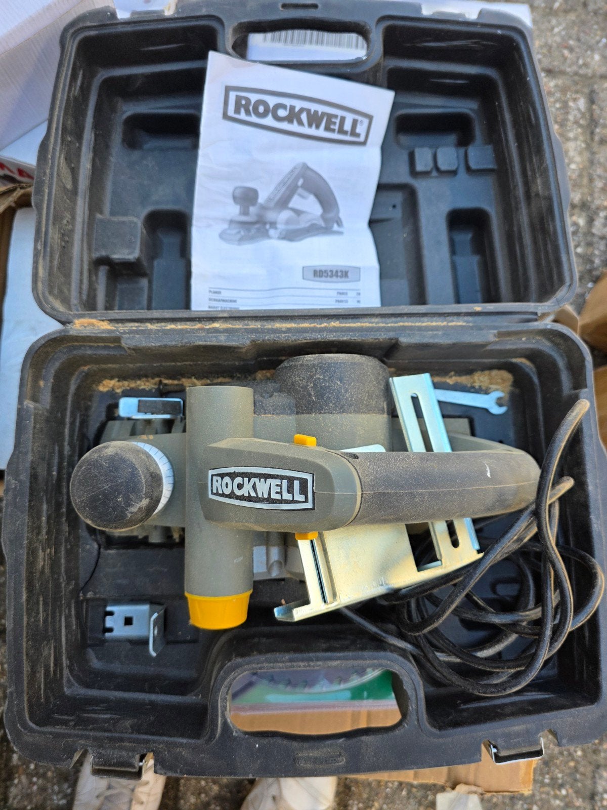 Rockwell elektrische schaafmachine RD5343K in koffer, Doe-het-zelf en Verbouw, Schaafmachines, Ophalen of Verzenden, Gebruikt