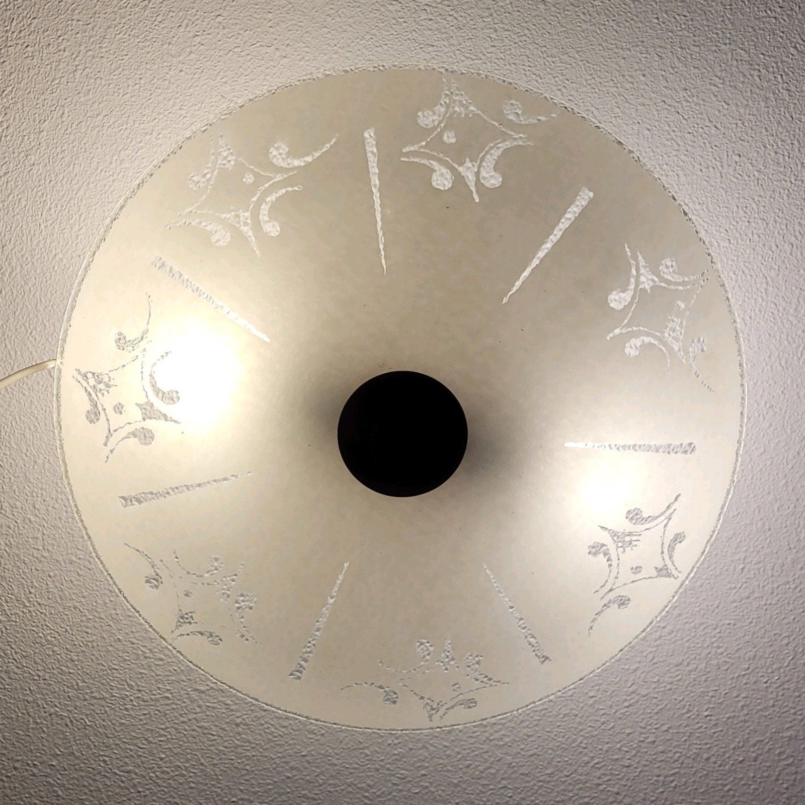 Retro design vintage schaal lamp floral bloemen, Ophalen of Verzenden, Huis en Inrichting