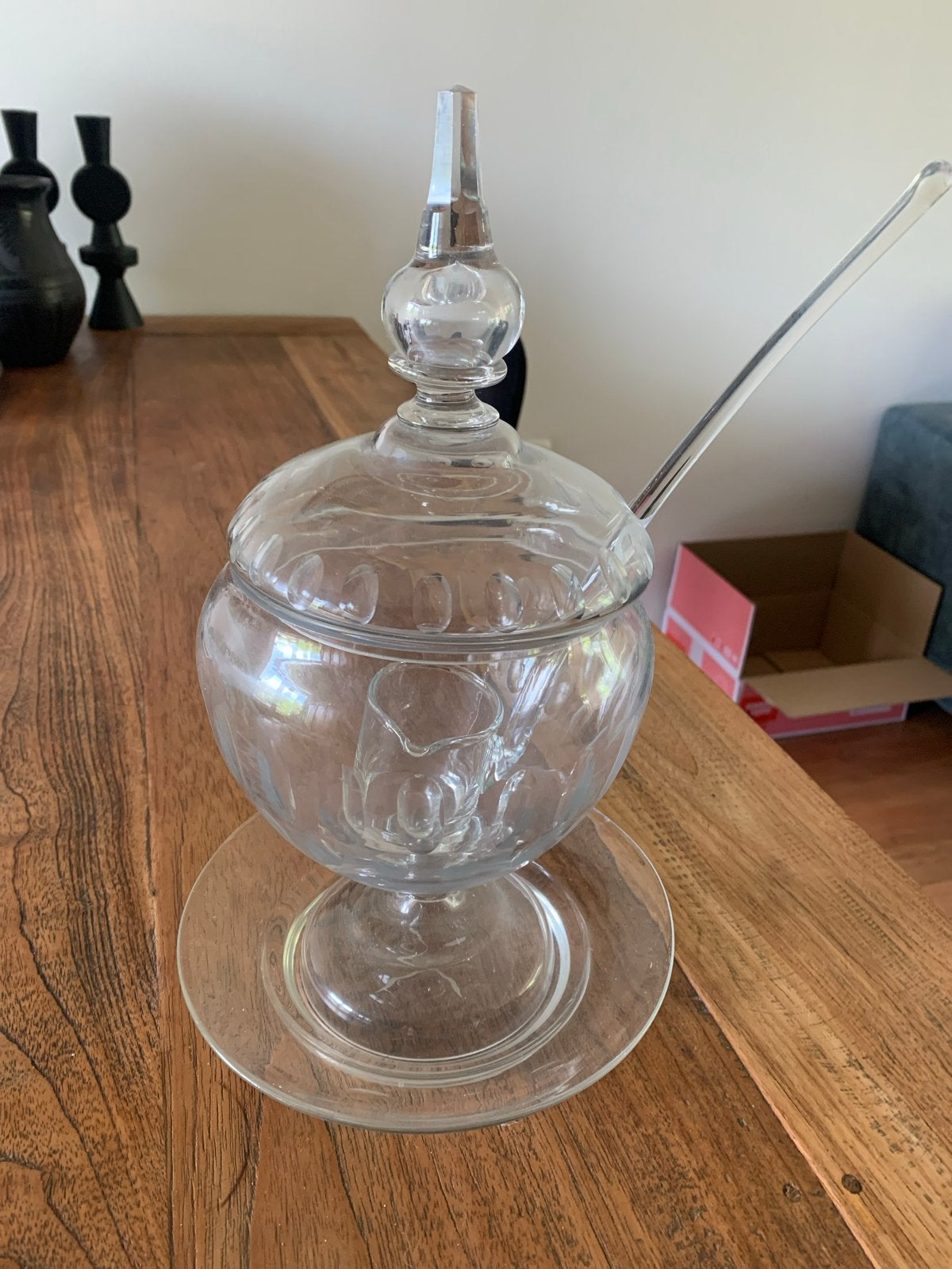 Glazen Punch Bowl Set - Zo goed als nieuw, Antiek en Kunst, Ophalen