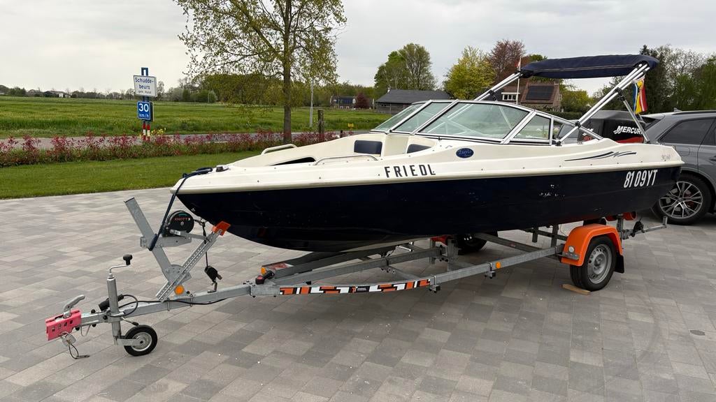 Excedo M160 Bowrider incl Mercury 90pk 4 takt buitenboord, Ophalen, Gebruikt, 70 tot 120 pk, Buitenboordmotor
