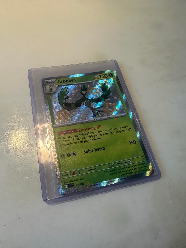 Shiny Arboliva 104/091, Hobby en Vrije tijd, Ophalen of Verzenden, Zo goed als nieuw, Losse kaart, Foil