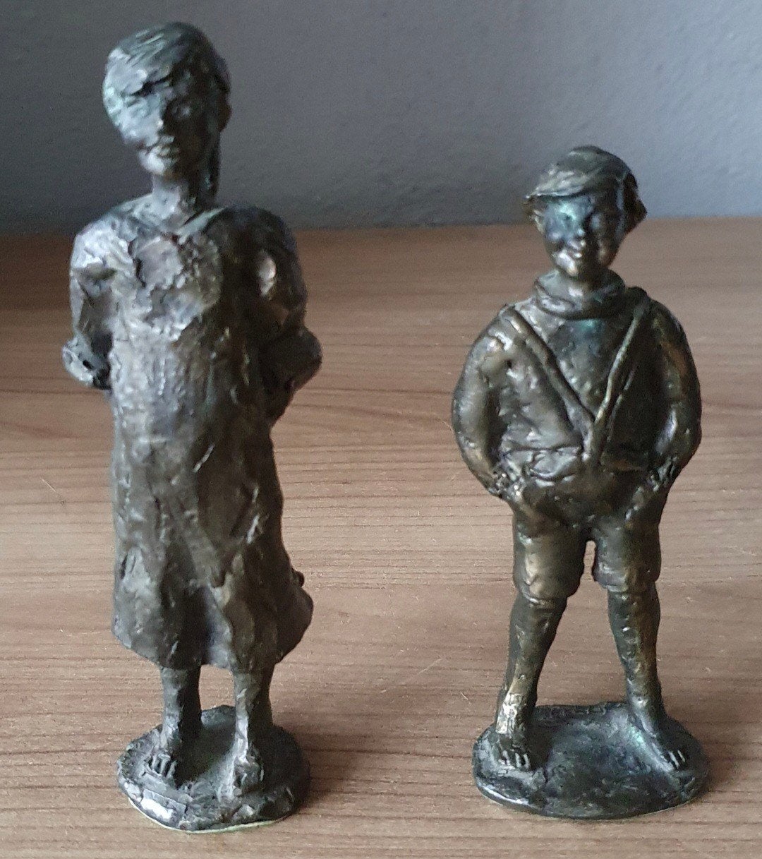 2 beeldjes brons Binkie & Sophietje, Ophalen of Verzenden, Brons