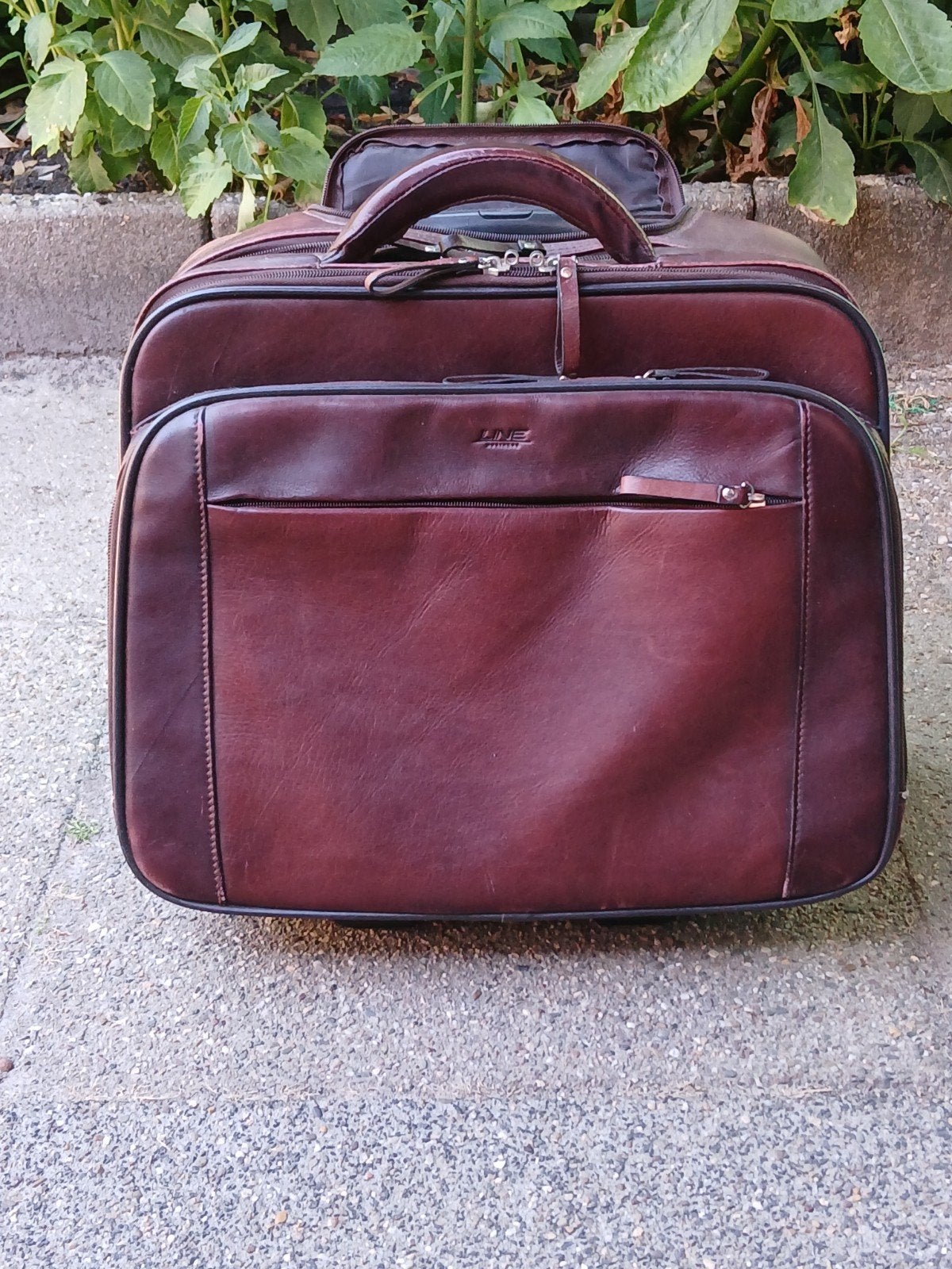 Aktetas Trolley - Conacbruin Leer 40x33x23 cm, 40 tot 60 cm, Wieltjes, Bruin, Minder dan 35 cm