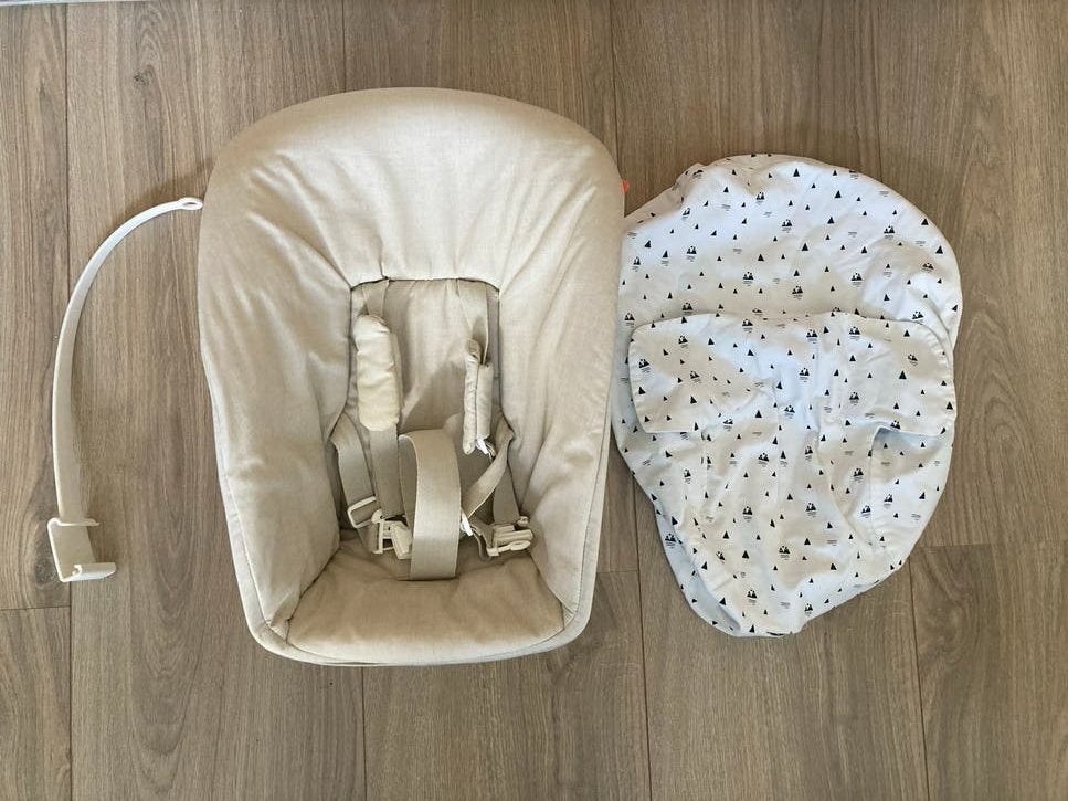 Stokke Tripp Trapp Newborn Set met hoes, Kinderen en Baby's, Ophalen of Verzenden, Gebruikt, Overige typen, Gordel(s)