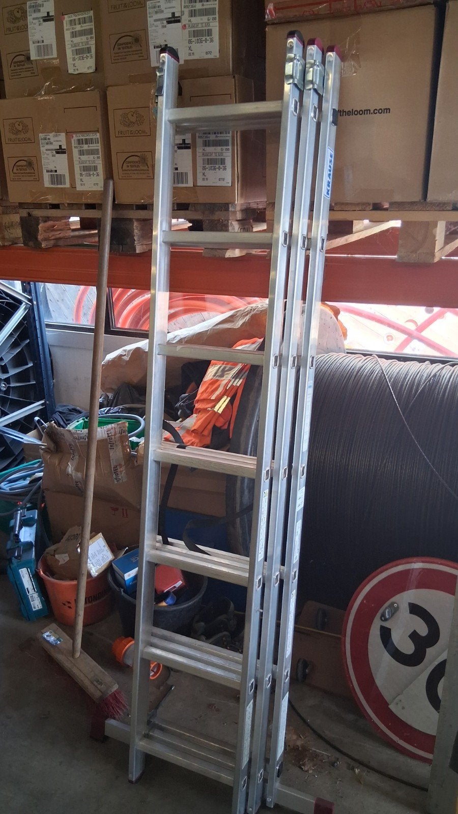 Krause 3x7 ladder, Ophalen, Zo goed als nieuw, Ladder, Opvouwbaar of Inschuifbaar