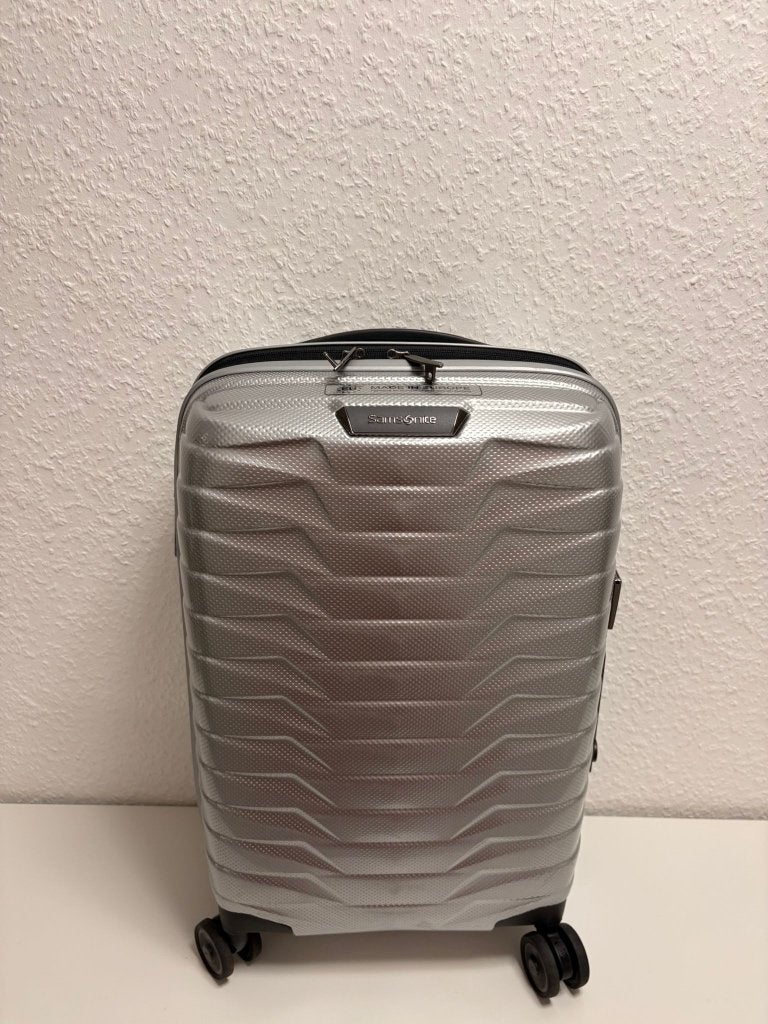 Samsonite Proxis 55 suitcase / koffer - Silver, 50 tot 60 cm, Hard kunststof, Verzenden, Zo goed als nieuw