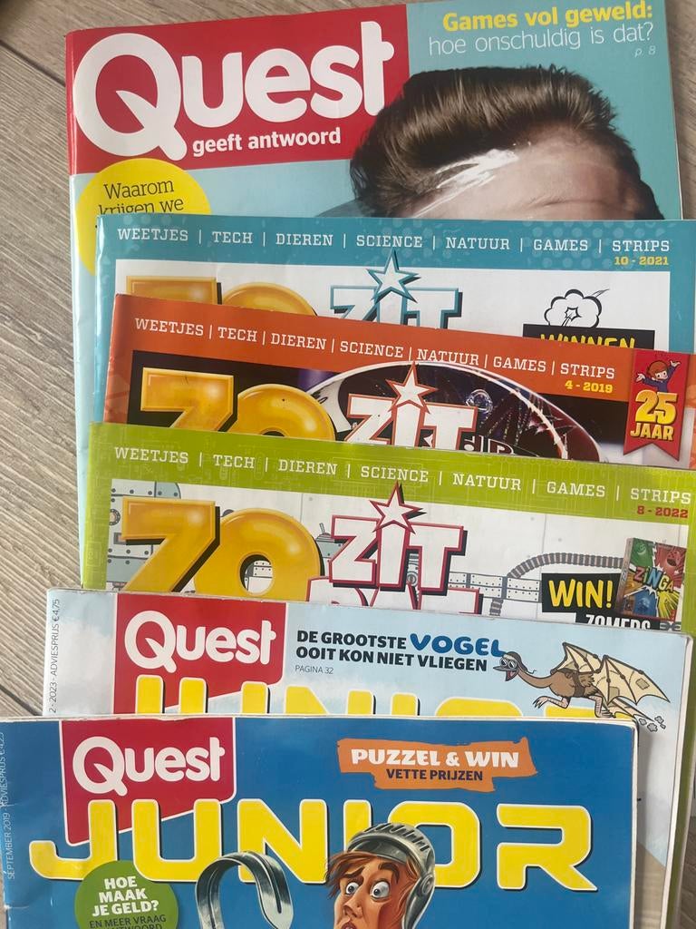 Kindertijdschriften quest junior en zo zit dat, Ophalen of Verzenden, Zo goed als nieuw, Wetenschap en Natuur