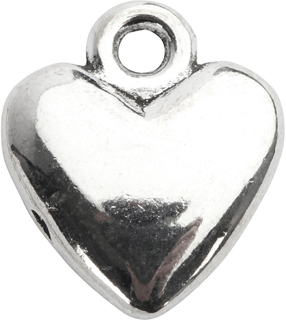 Creativ Company hanger hart zilver 13 x 15 mm zakje 10 stuks, ., Nieuw, Ophalen of Verzenden, .
