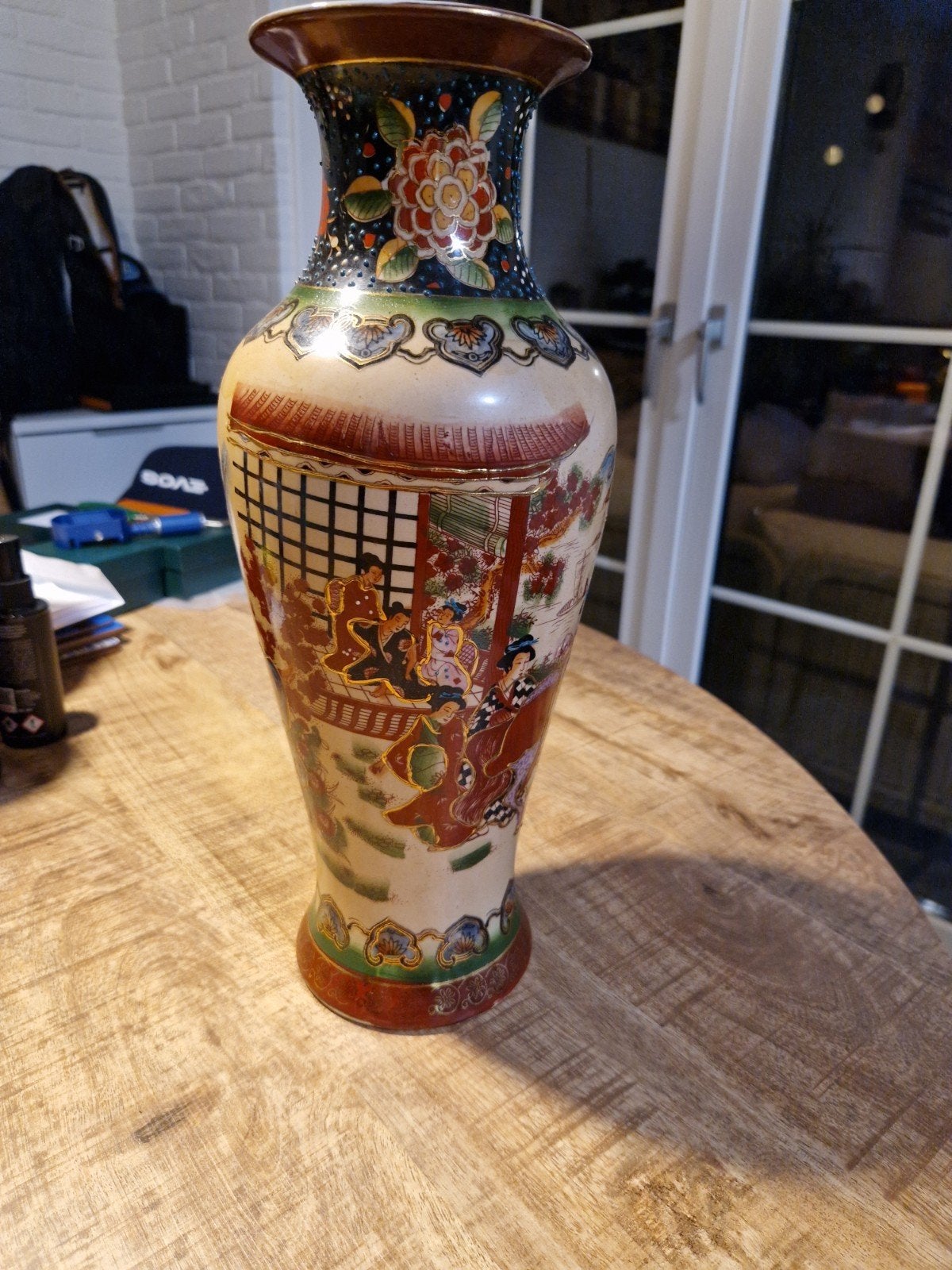 Antieke handgeschilderde Chinese vaas, Ophalen of Verzenden