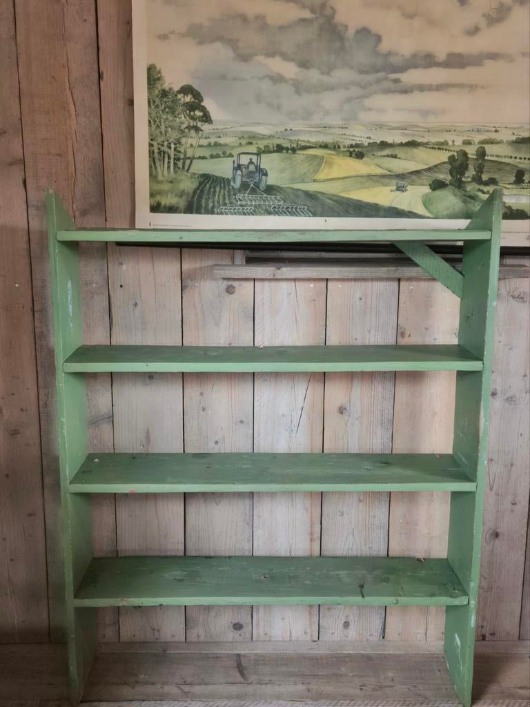 Oud houten boekenrek/ keukenrek, Antiek en Kunst, Ophalen