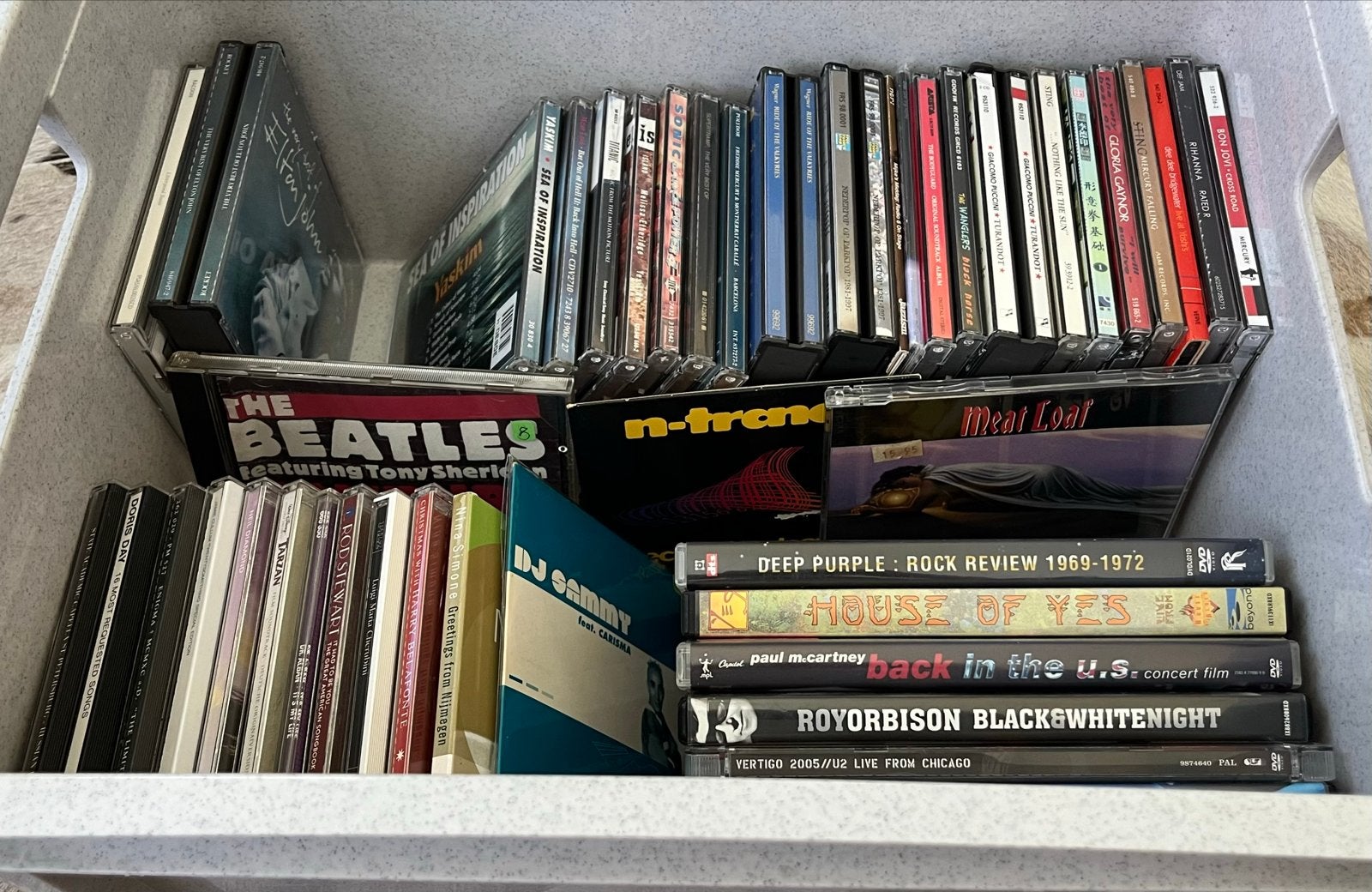 Grote collectie: Rock-Pop 39 CD's bv Beatles meatloaf 7xDVD, Ophalen, 1980 - 1989, Gebruikt, Boxset