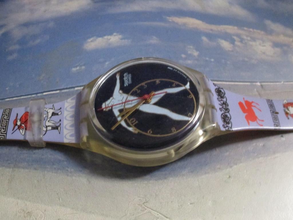 SWATCH 1991 SPORT  NWE BATTERIJ SWISS MOVEMENT WATERRESSIST., Sieraden, Tassen en Uiterlijk, Horloges | Dames, Gebruikt, Staal