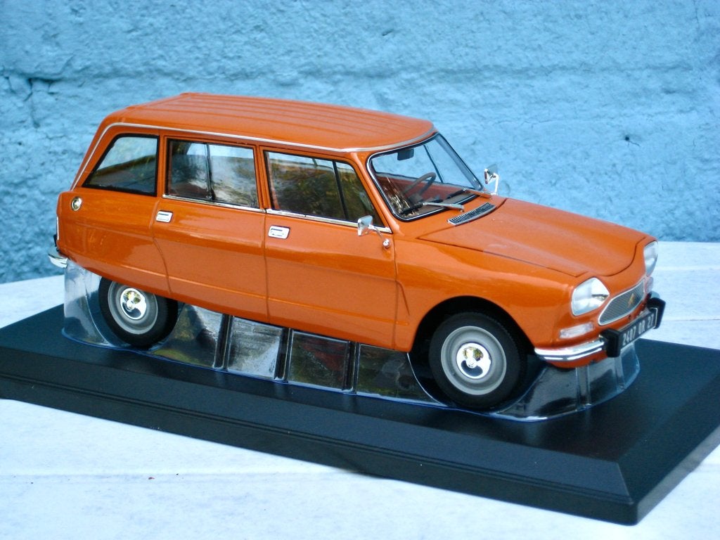 Citroen Ami 8 Break oranje 1975 Norev 1:18, Ophalen of Verzenden, Nieuw, Auto, Norev