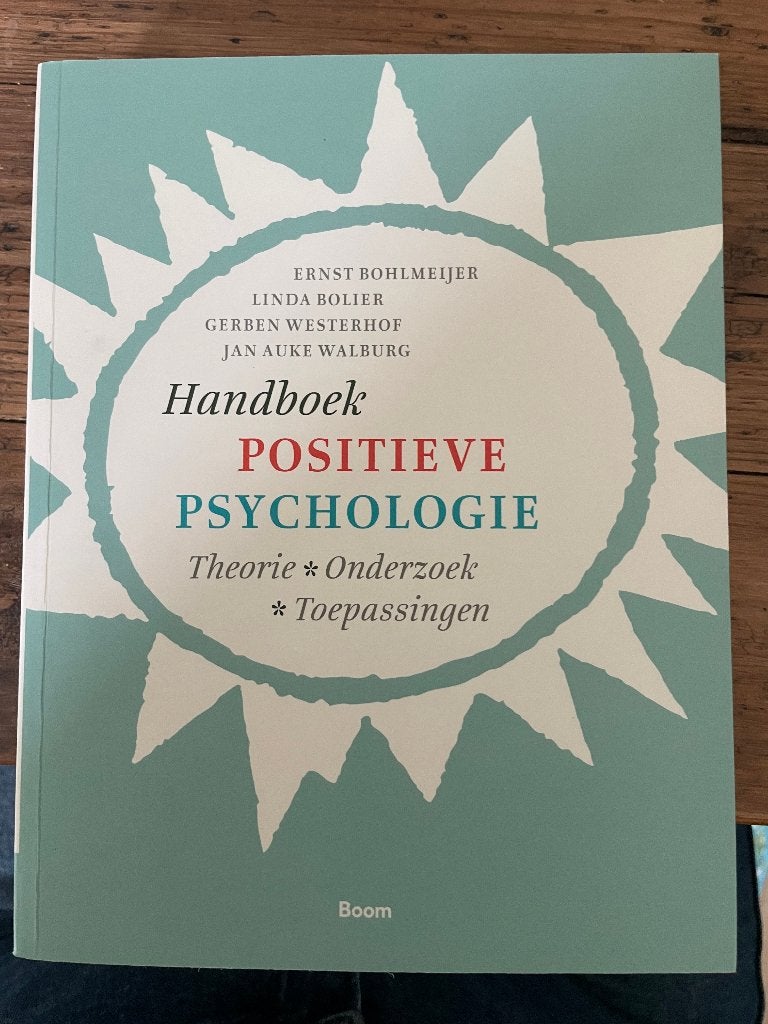 Handboek positieve psychologie, Boeken, Ophalen of Verzenden, Alpha, Zo goed als nieuw, HBO