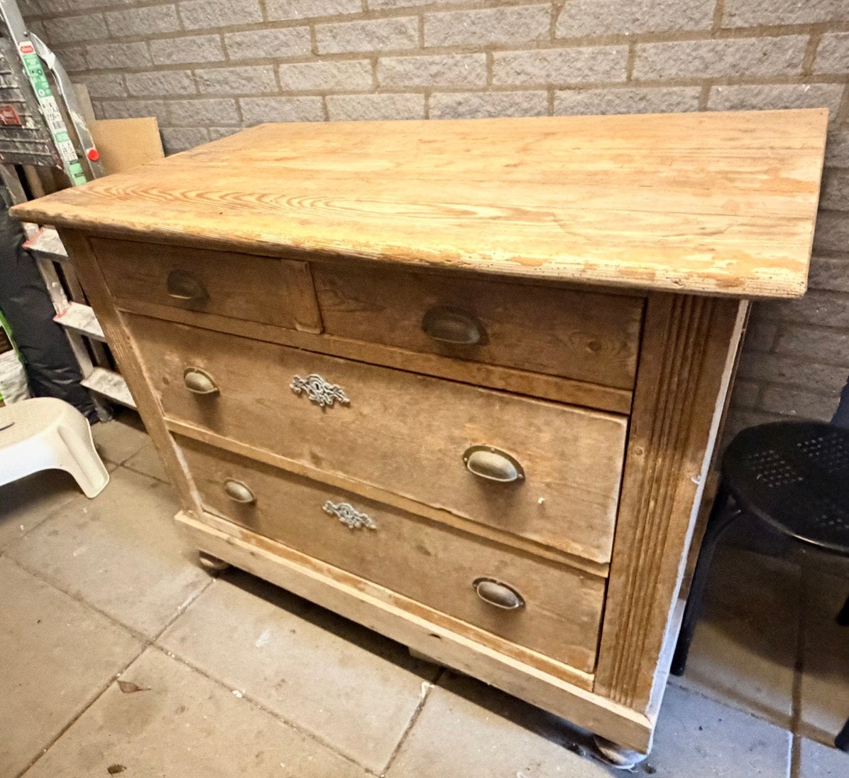 Ladekast/commode, Ophalen, Gebruikt, 100 tot 150 cm, Eikenhout