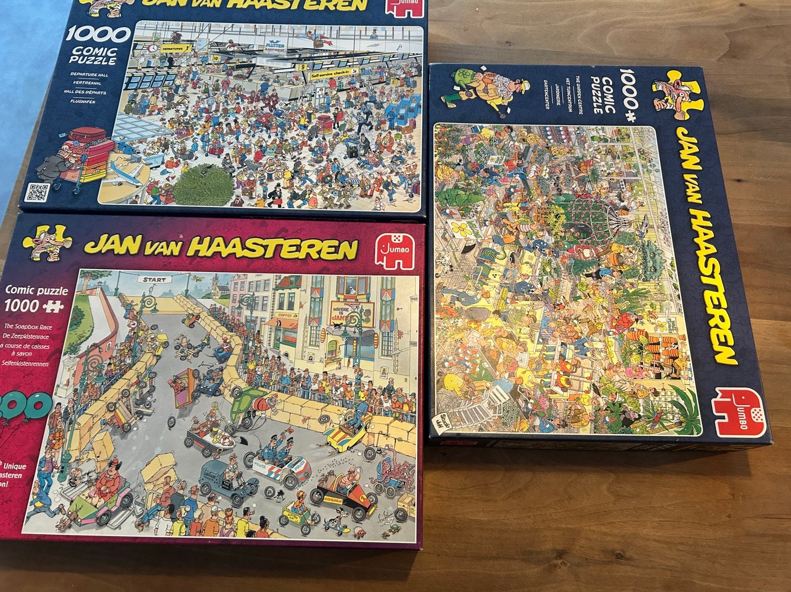 3 Jan van Haasteren puzzels, ook los, Hobby en Vrije tijd, Denksport en Puzzels, Ophalen of Verzenden, 500 t/m 1500 stukjes, Zo goed als nieuw