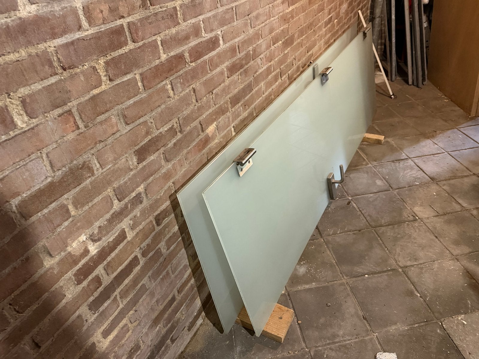 Glazen deur met beslag, Gebruikt, Minder dan 80 cm, Overige typen, Veiligheidsglas