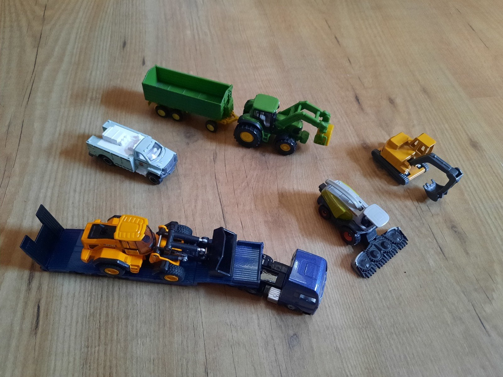 Siku Kraan, Shovel, Maaidorser, Trekker, Kar, Dieplader 1:87, Ophalen of Verzenden, Zo goed als nieuw