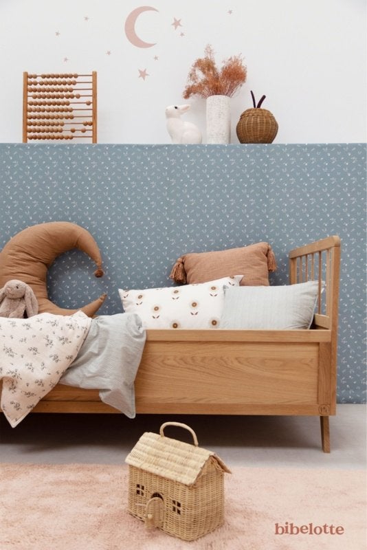 Kinderbehang Behang Bloemenzee Blauw Bibelotte, Nieuw, Ophalen of Verzenden, Info@bibelotte.nl, Frankeneng 17c, 6716 AA Ede