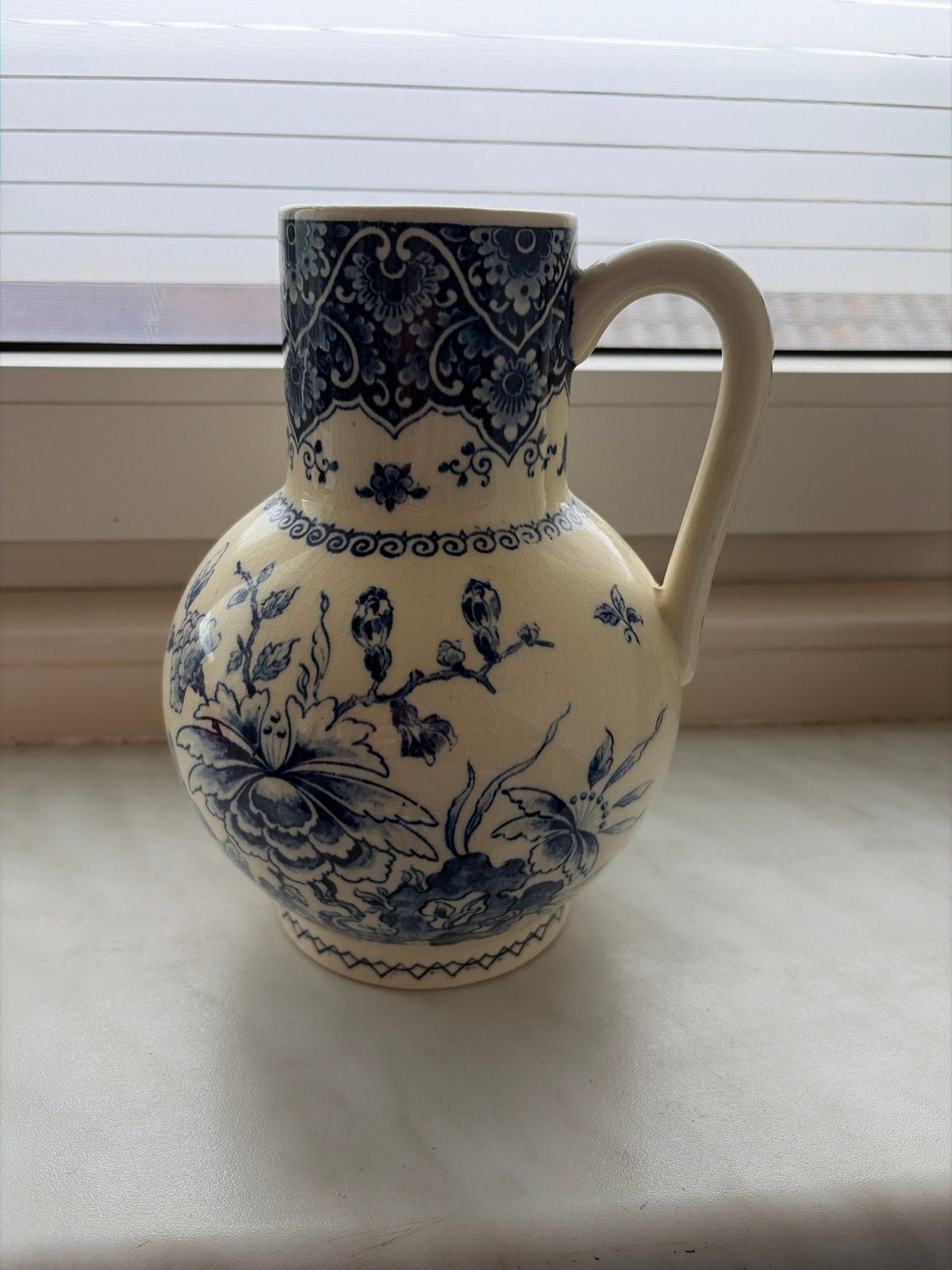 Antieke Mosa Maastricht Delfts Blauw Kan, Antiek en Kunst, Ophalen of Verzenden