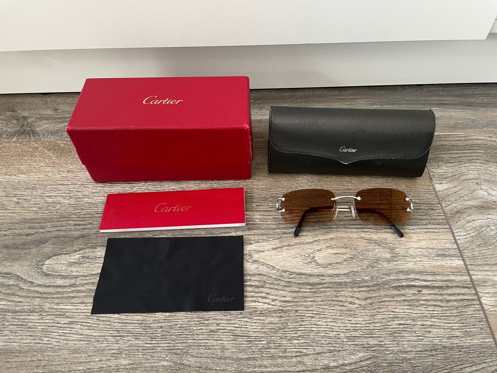Cartier Piccadilly Zilver met bruine glazen, Overige merken, Bruin, Verzenden, Zo goed als nieuw