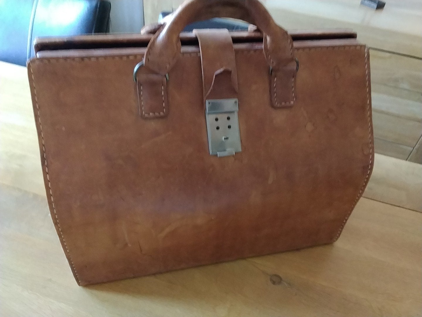 Vintage dokterstas/aktetas, bruin, Ophalen of Verzenden