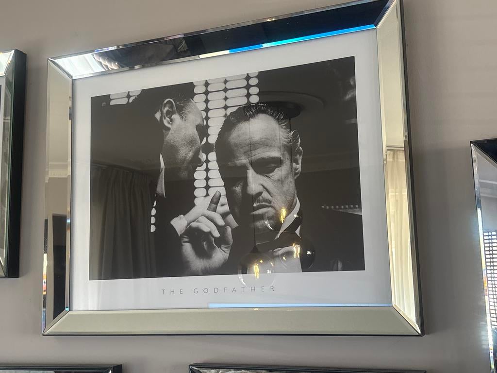 Spiegellijst/fotolijst met The Godfather, Ophalen, Overige materialen, 50 tot 75 cm, Zo goed als nieuw
