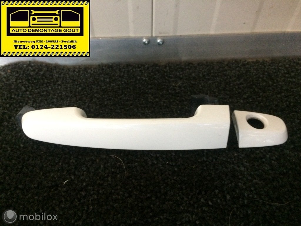 Aygo C1 108 ('14-'17)Handgreep Deur Voordeur Links Wit, Gebruikt, Toyota, Ophalen of Verzenden, Toyota