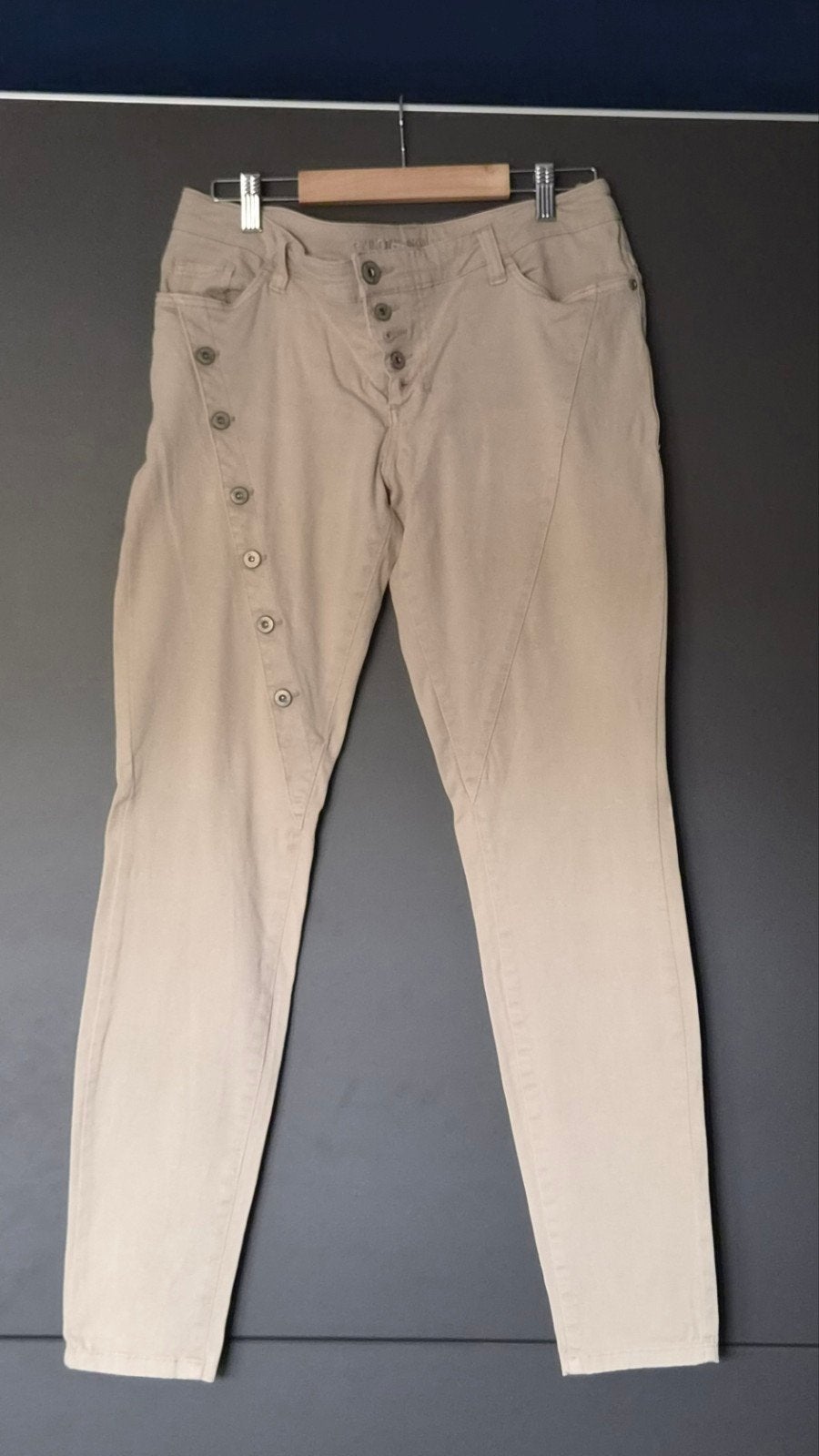 Beige broek maat 40, Maat 38/40 (M), Beige, Rainbow Skinny, Ophalen of Verzenden