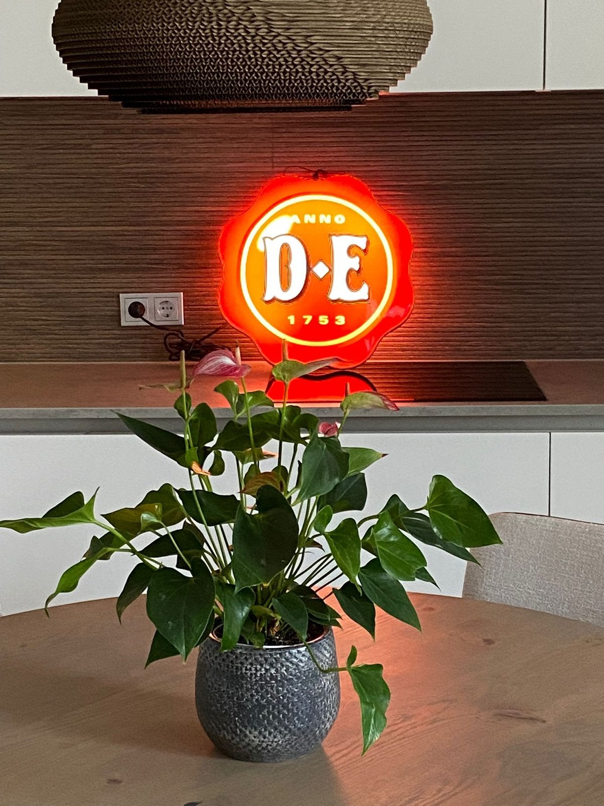 Vintage D-E lichtarmatuur., Verzenden, Gebruikt, Lichtbak of (neon) lamp