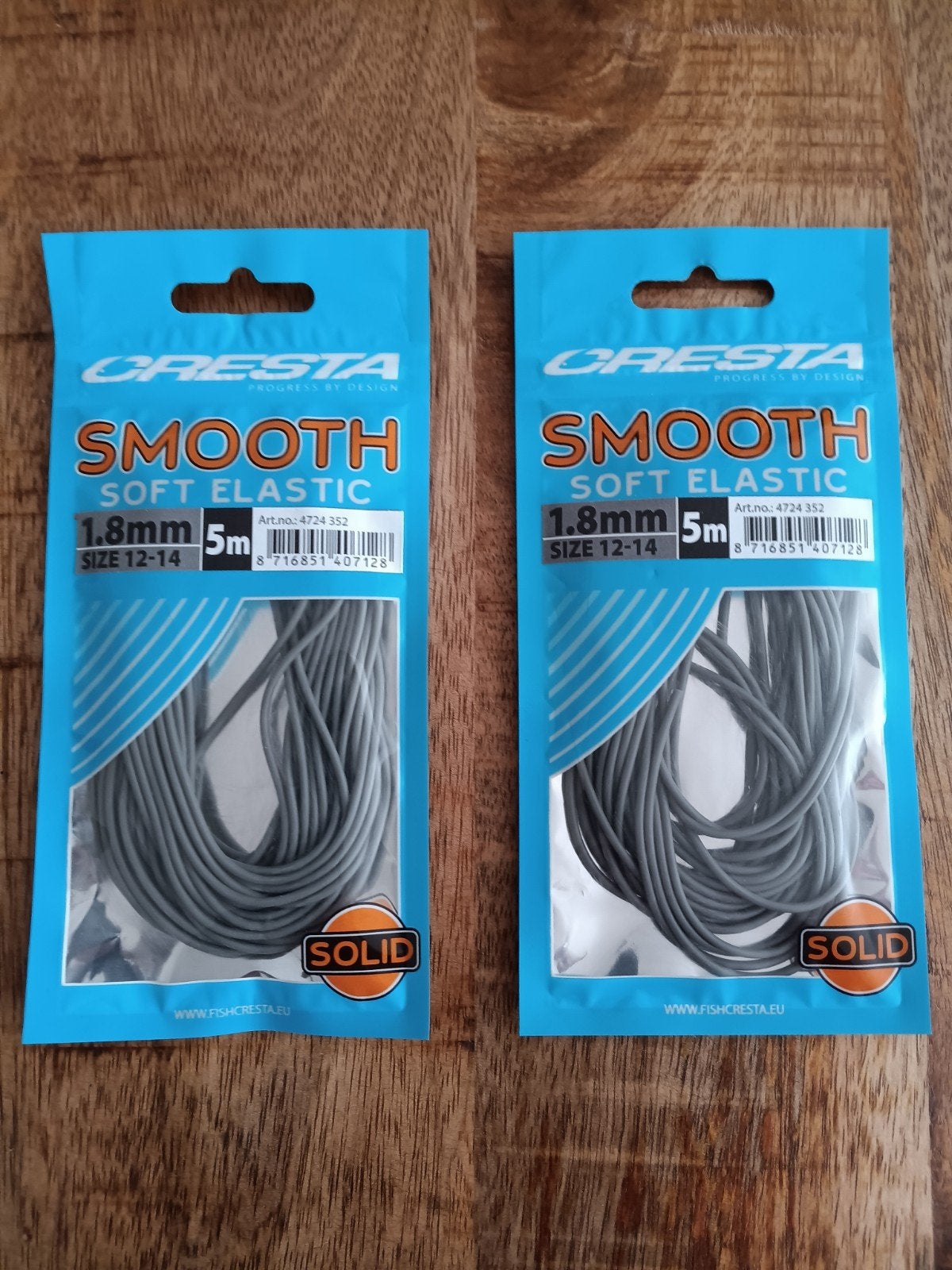 2x Cresta Smooth Elastiek 1.8 mm size 12-14 grijs, Ophalen, Nieuw, Complete set