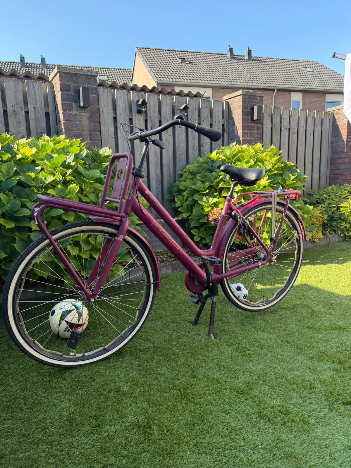 Oma fiets 28” bordeaux rood., Ophalen, Terugtraprem, Gebruikt, Versnellingen