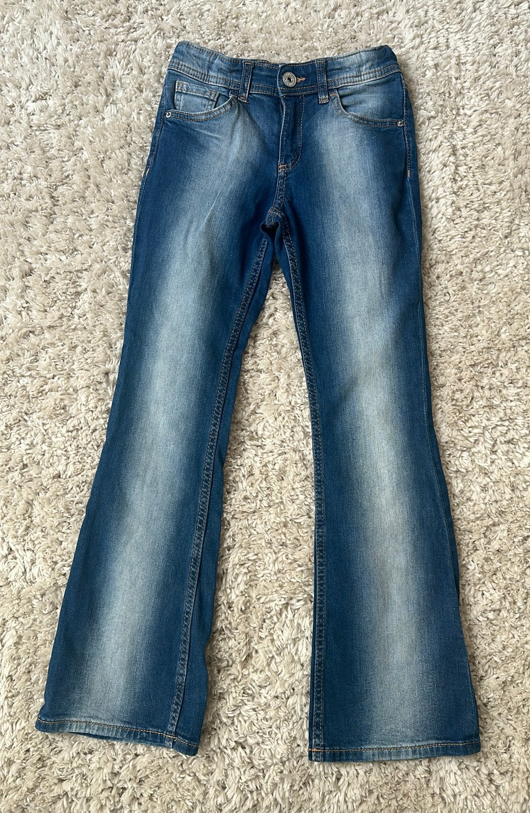 H&M flared jeans spijkerbroek maat 146, Kinderen en Baby's, Ophalen of Verzenden, Zo goed als nieuw, Meisje, Broek
