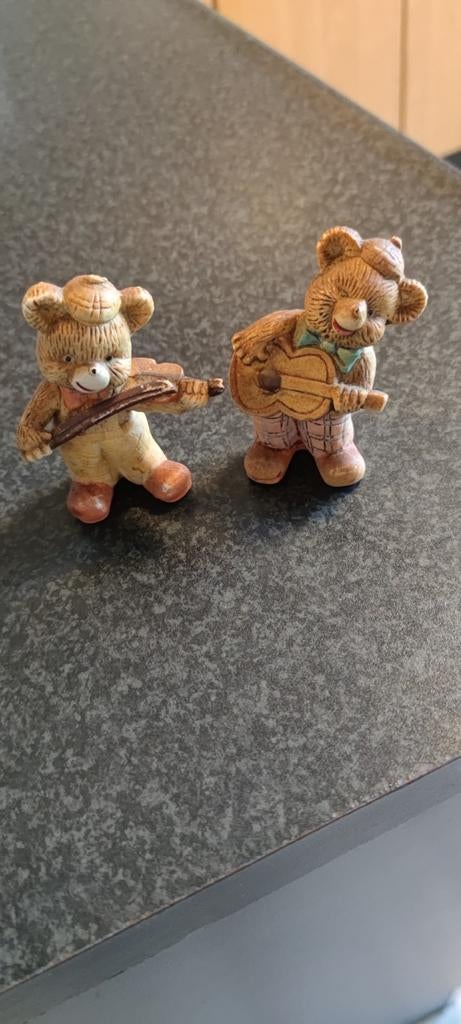 Muzikale beren keramiek, Verzamelen, Beelden en Beeldjes, Ophalen of Verzenden, Zo goed als nieuw, Dier