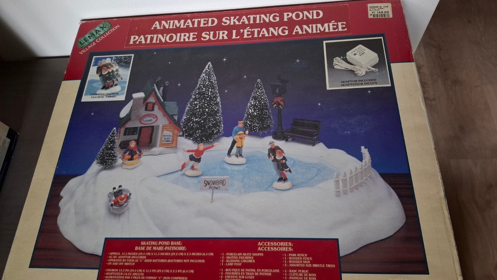 Lemax schaatsbaan Animated Skating Pond voor kerstdorp kerst, Diversen, Ophalen of Verzenden