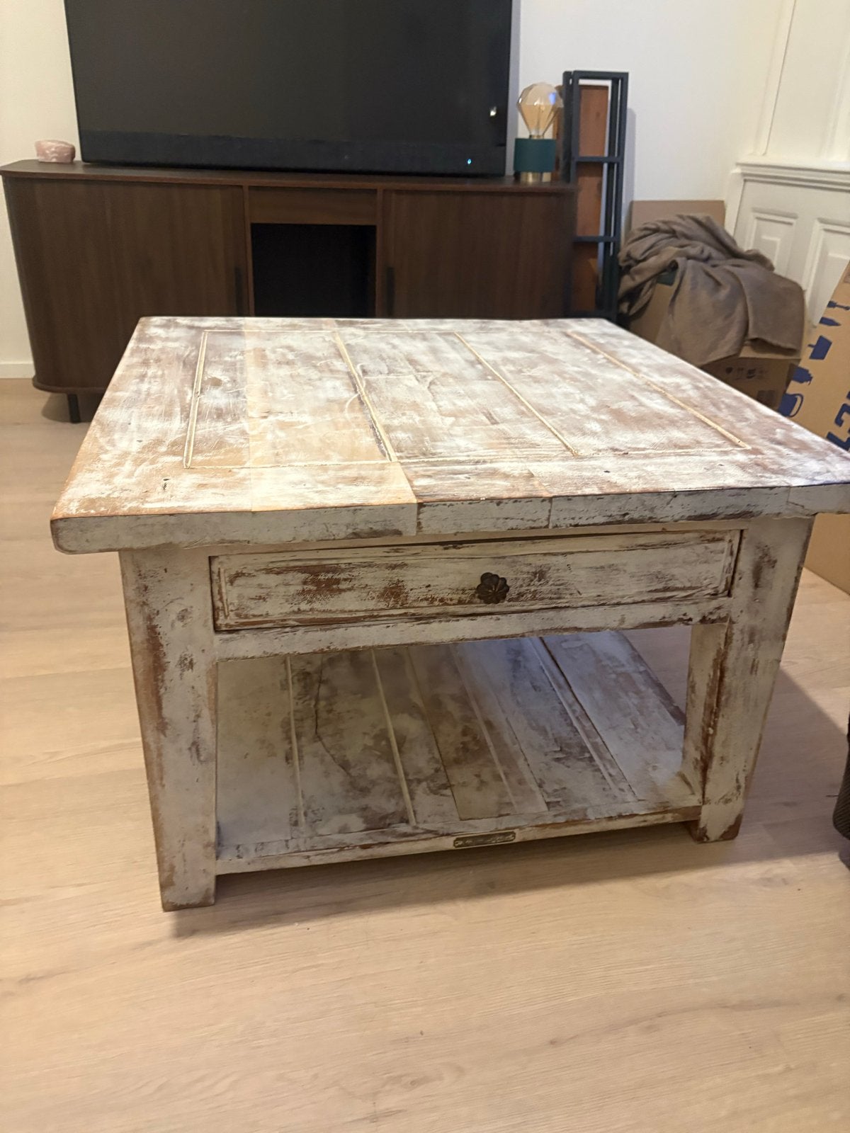 Rivera Maison salontafel 70x70, Ophalen, 50 – 75, Gebruikt, 100 tot 150 cm