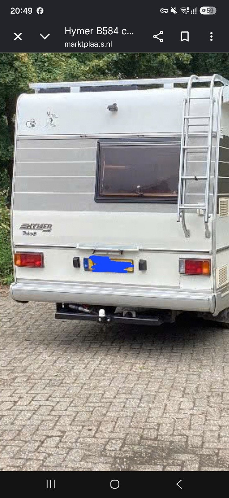 gezocht trekhaak voor Hymer B544 (1989) camper, Ophalen of Verzenden