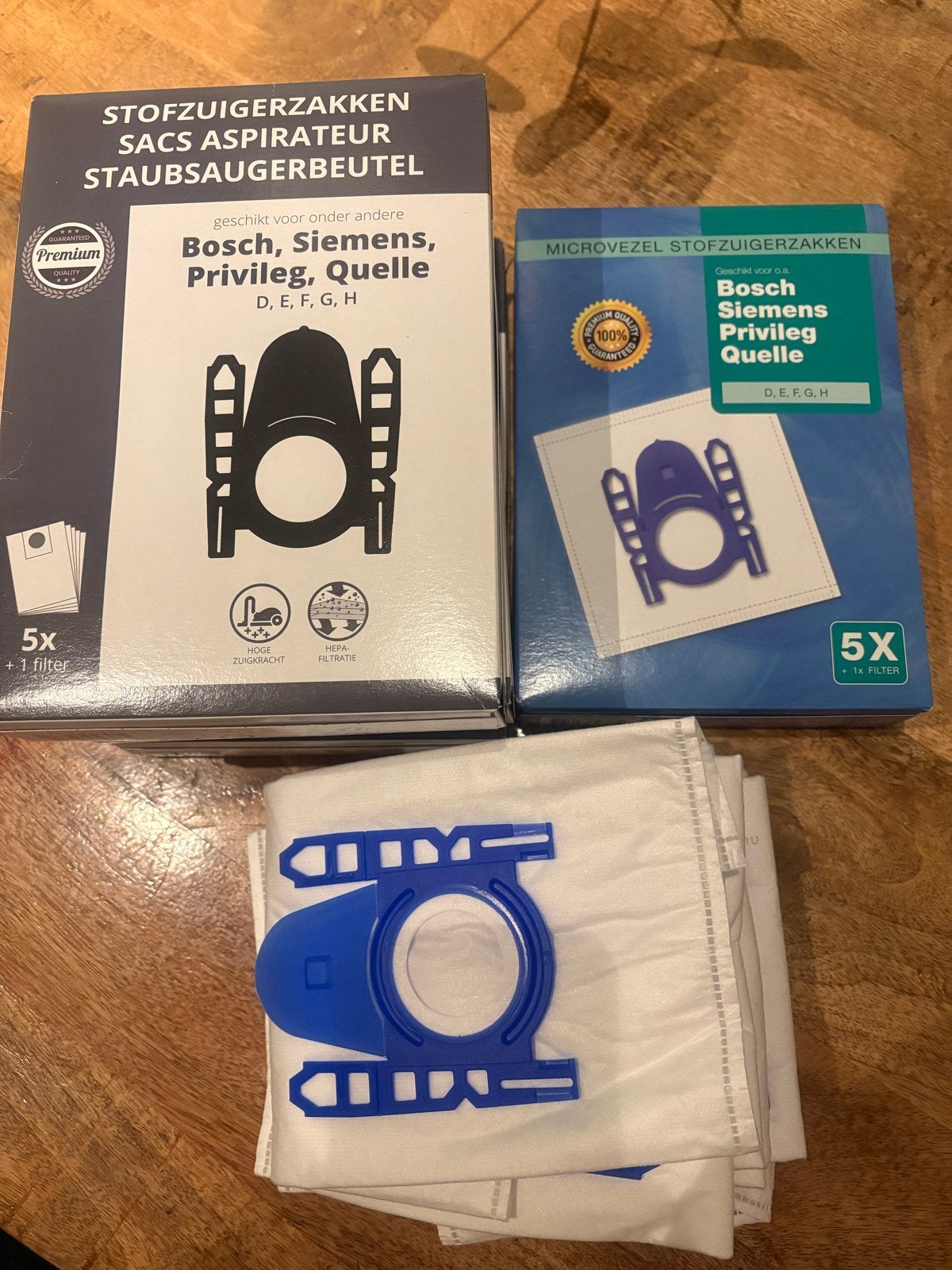 Stofzuigerzakken Bosch, Siemens, Privileg, Quelle (5x), Stofzak, Inclusief accessoires, Bosch, Nieuw