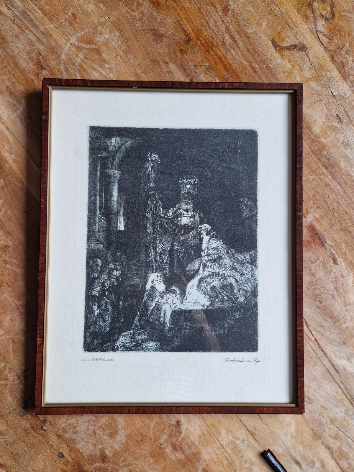 Reproductie Rembrandt, Ophalen of Verzenden, 26 cm, 20 cm